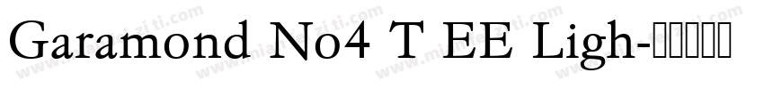 Garamond No4 T EE Ligh字体转换